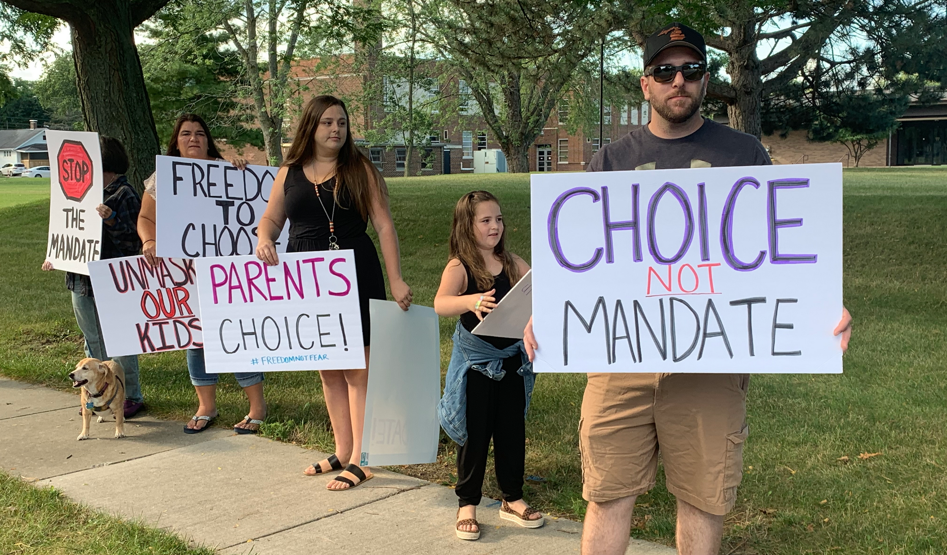 Parents protest mask mandate at Louisville Catholic Schools: 'Fear is a  liar
