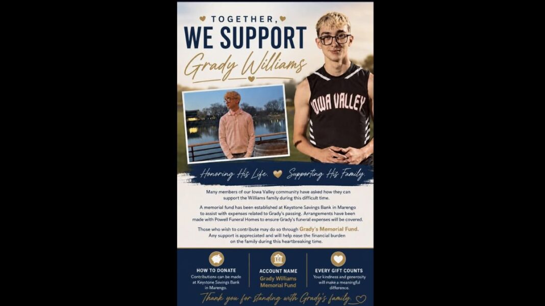 Iowa Valley Football Player, Grady Williams, 15, Dies Tragically as Small-Town Iowa Community Mourns Loss of Young Athlete
