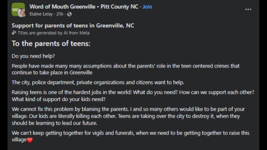 Greenville NC teen violence