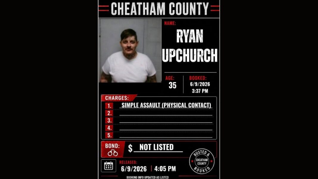 Cheatham County Rapper Ryan Upchurch, 35, Booked on Simple Assault Charge