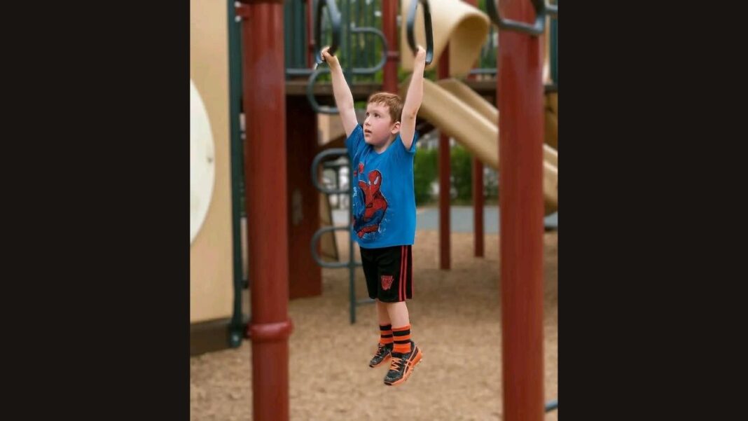 stranger disciplines child at playground